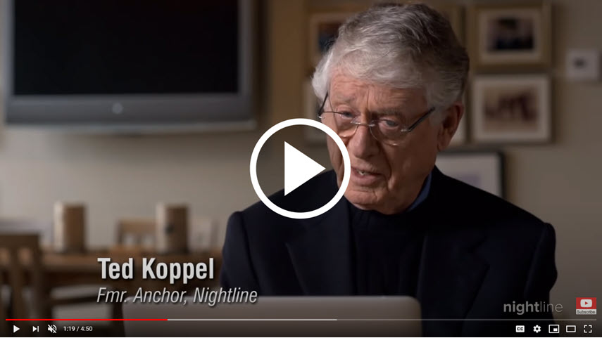 Ted Koppel, 'Nightline's' first anchor, talks show's 40th anniversary, fighting COPD | Nightline | Click to watch the video.