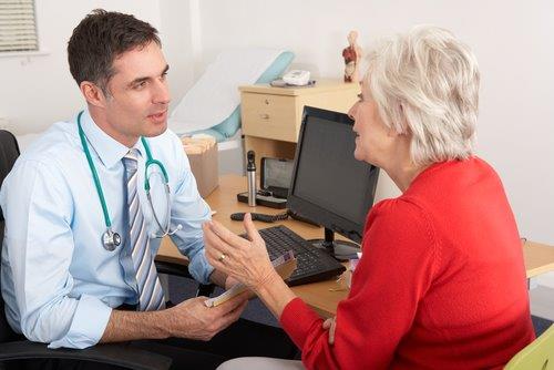 Patient with doctor